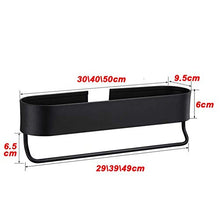 Zixin Bagno Corner Stand Nero Bagno Scaffale da Bagno 30-50 cm Lunghezza Cucina Scaffali Parete Doccia Canestro portaoggetti Asciugamani Asciugamani Bar Ganci da Bagno Accessori per Il Bagno