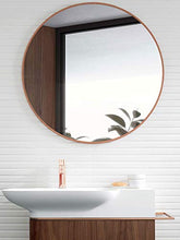 HXYSJ Bagni A Parete A Specchio Specchio di Cortesia Rotondo, Bordo Oro Rosa Diametro 40 Cm-60 Cm Moda (Size : 50cm)