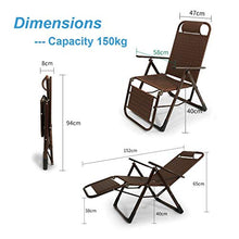 Sywlwxkq Sedia Relax da Ufficio con Balcone Sedia da Giardino reclinabile in Rattan Marrone | Zero Gravity Locking Sedia reclinabile Soggiorno Giardino Prato | Sedia a Sdraio da Esterno Pie