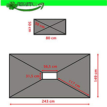 fregaren.de Tetto di ricambio per gazebo Grill 2.4 [m] x 1.5 [m] metro sabbia anticato, gazebo impermeabile, materiale: Panama PCV Soft 370 g/m², modello 11 (antracite)