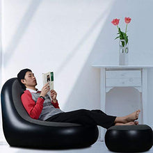 Poltrona Relax Gonfiabile con Poggia Piedi, WEYFLY Sofa Set Divano, Comoda e Resistente, 100 x 35 x 90 cm