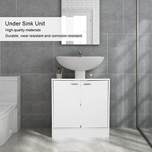 Zerone - Armadio da bagno sotto il lavandino, moderno lavabo mobiletto armadio armadio armadio bagno a doppia anta
