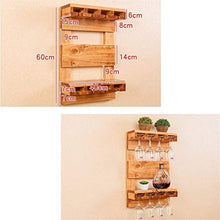 Classico 2 Tiers montaggio a parete di legno di pino bottiglia di vino Rack |Mensola Titolare del calice del vino Holder Hanging 8 Vino mensola di vetro Spice Rack bagagli impianto galleggiante Mensol