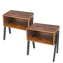 Leader Accessories Set 2 Comodini Camera da Letto Vintage Industriale Tavolini Lato Divano da Salotto Portaoggetti Rustico 43 * 30 * 49 cm cm