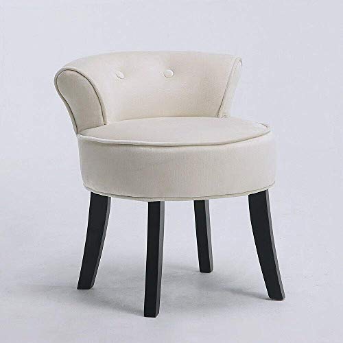 N/Z Attrezzatura Vivente Grigio Schienale Alto Vanity Toeletta Sedia Ergonomia Camera da Letto Tessuto in Velluto Tavolo da Trucco Sgabello per mobili da Camera Gambe in Legno Schienale Alto/Schienal