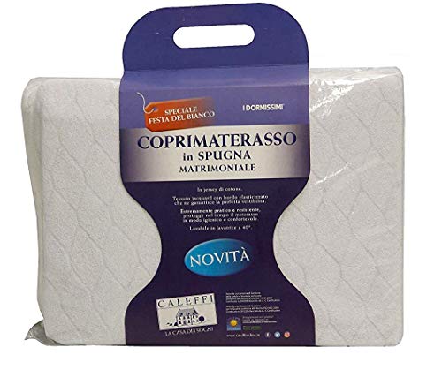 Caleffi 11630, Spugna Coprimaterasso Jersey per Matrimoniale Letto, Taglia Unica