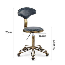 XZGang Industrial Wind Bar Sgabello, Beauty Shop Barber Chair Retro Bar Schienale con puleggia Girevole Chair, 74-88CM Crea Vita Semplice (Color : A)