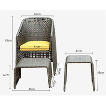 Tavolo in vimini in rattan mobili in patio e set sedia, Arredamento per esterni Mobili da giardino in rattan Set di mobili per la famiglia Arredo per la famiglia all'aperto per giardino all'aperto
