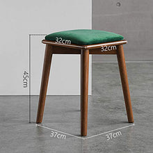 Sedia Sgabello Legna -sgabelli Bassi da Bar Senza Schiena -seggiola da Bar 45cm Sedie Velluto Moderno,Cuscini Quadrati Verdi con Elastico,Nessun Assemblaggio Richiesto,per Cucina Arredo Bar