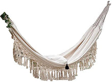 Amaca in cotone per esterni TDoppia amaca Sedie Altalena Appesa Campeggio all'aperto Dormitorio Dormitorio Amaca per bambini Sedia sospesa Giardino domestico Cotone