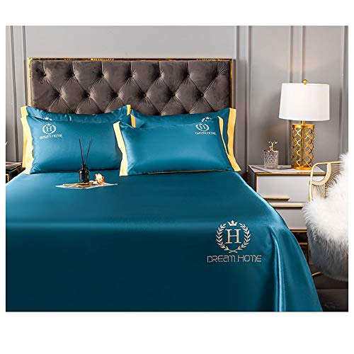 N\A DWFF Ice Tappeto di Seta in Tre Pezzi Lavabili Estate e Mat Pieghevole, Ti Permettono di Avere Una Fresca Estate (Color : Blue A, Size : B-2.5mx2.5m)