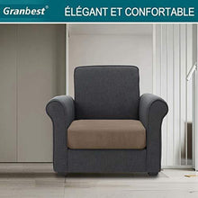 Granbest - Fodera per cuscino per sedia, idrorepellente, per divano e divano, estensibile, in tessuto jacquard (1 posto, cammello - Arredi Casa
