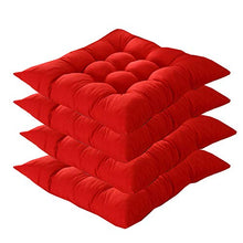 AGDLLYD Set da 4 Cuscino Sedia,Cuscini per Giardino, per Dentro e/o Fuori,40x40 cm,Disponibile in Tanti Colori Diversi,Cuscini per sedie da Giardino,Copri Sedia Cucina (Rosso)