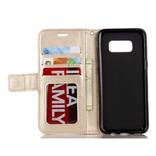 Bear Village® Cover per Samsung Galaxy S8, Anti Graffio Custodia in Pelle con TPU Interno, Alta qualità Galaxy S8 Cover con Chiusura Magnetica, Oro