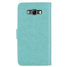 Robinsoni Cover Compatibile con Samsung Galaxy J7 2016 Case Scintillare Glitters Lucido Portafoglio Libro Custodia Retro 3D Rosa Stampato Pelle PU Libretto Cover Foglio Flip Fiore Caso, Verde