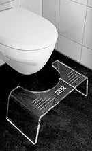 ZEUS® Trono sgabello WC per adulti Bellissimo sgabello per WC medico elegante poggiapiedi per la toilette per migliorare la salute intestinale (ROYAL trasparente)