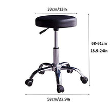 SXRDZ Massaggio Gambe Sgabello su rotelle, master Massaggio Scopare Sgabello con Brown sedile in pelle sintetica, Altezza regolabile 42-54 cm, peso 160 kg supportati, Scuola Outfitters Sgabello regola
