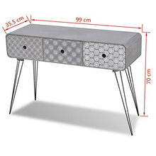 Festnight Armadietto Laterale/Tavolo consolle con 3 cassetti Grigio
