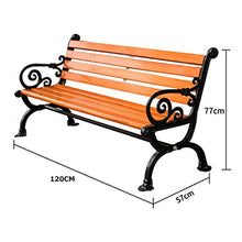 Panchina da Giardino All'aperto Panche da Terrazza per Tempo Libero, Panca da Patio Anticorrosione e Antiruggine Realizzata con Gambe in Alluminio e Legno Pino, Panca Spaziosa Comoda Facile Montare