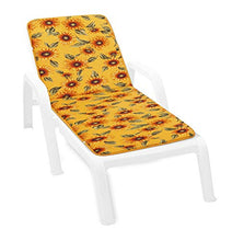 Cuscino Sdraio Morbido Girasoli Copri Seduta Lettino Prendisole Pieghevole mod.LIMA dis.34A BIANCO