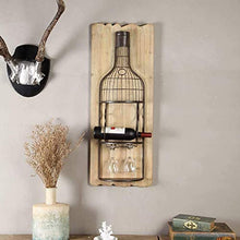 FYHH-JZHY Portabottiglie da Parete in Legno Massello Portabicchieri da Vino Rosso Creativo Portabottiglie da Vino A Soffitto