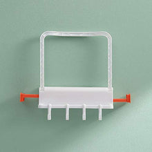 GWZZ Stand lavabo Multifunzionale per lavabo da Bagno a Parete da Bagno Non Perforato Perforato,Blue