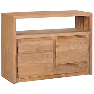 vidaXL Credenza 80x30x60 cm in Legno Massello di Teak Madia Comoda Funzionale Durevole Robusta Resistente Ampia Solida Pratica Mobile Armadio