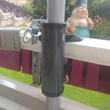 Leisuretime Porta ombrellone Porta ombrellone da Balcone Porta ombrellone da Giardino per impieghi gravosi Morsetto di Fissaggio Clip Staffa Recinzione Morsetto per ombrellone