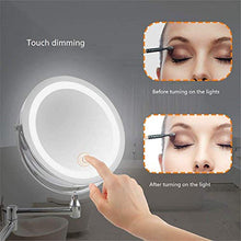 SYue Specchi per Trucco da 7 Pollici per Montaggio a Parete Specchi per Trucco da 10 ingrandimenti Luci a LED per Hotel Bagno da Barba Specchio cosmetico Specchi da Parete con Doppi Bra