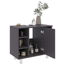 Armadio da bagno, 60 x 32 x 53,5 cm, colore: grigio