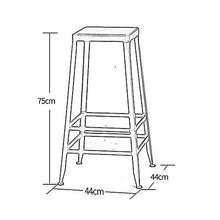 MMWYC Sgabello Cucina Sedia/Bar Stool/Alto Sgabello/Seat/Bar Sedia, Moderno Stile Industriale/Solido Gambe in Legno e Sedia di Ferro, for Counter/Cafe/Cucina/Colazione/Pub & Conserva