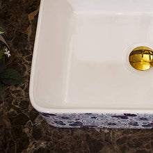 lilili Lavabo da Appoggio Lavabo Bagno, Ceramica Lavandino da Appoggio Laterale dell'Acqua Quadrato Trucco Unico Bacino 48x37x13cm (Color : There Are Accessories)