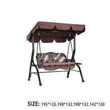 WingFly Tettuccio per Dondolo Tetto di Ricambio per Dondolo da Giardino, Copertura di Ricambio Dimensioni 2 e 3 Posti e Vari Colori (195x125cm, caffè)