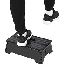 Filfeel Sgabello Pieghevole con Alzata, scaletta Portatile per armadi da Cucina per Bagno in Gravidanza per Anziani (38 x 21,5 x 13/14,9 x 8,5 x 5,1 Pollici) - Nero