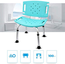 Sgabello da bagno JUNshower sgabelli sedile Bagno Mobility Aid pieghevole Doccia, leggero regolabile in altezza Bagno Bagno Sedile Stool, Fare il bagno Aiuti for Anziani, staccabile Schienale Sedia (C
