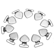N\C 10 Peach Heart Bretelle Bretelle Metallo Ciuccio Clip Holder Strap Brace Morsetti per Diy Panno Accessori