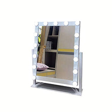Specchio per Trucco a LED 3 Temperature di Colore Superficie dello Specchio HD Oscuramento Continuo Angolo di Rotazione di 360 ° Specchio per Trucco Professionale