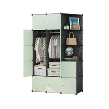 Guardaroba Semplice combinazione Pieghevole Pieghevole Cubetto Organizzatore Plastica Plastica FAI DA TE Mobile Mobile Mobile Mobile Mobile Bookbella portatile (Green) Armadio combinato (Dimensione: 1
