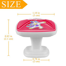 Set di 4 maniglie rotonde per armadio da cucina, credenza, cassettiera, cassettiera, con viti, per cucina, comò, armadietto, bagno, armadio, animali rossi a forma di unicorno