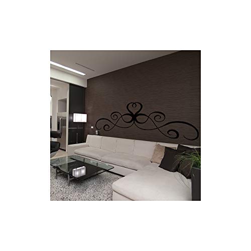 Adesivi per testiera del letto, ODZ2147, 57 x 163 cm, colore: Nero