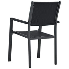 FAMIROSA Sedie da Giardino 4 pz Nere in Plastica Stile Rattan