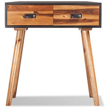Tidyard Comodino da Chic Modern, 2 Cassetti, Legno Massello di Acacia, 70x30x75 cm