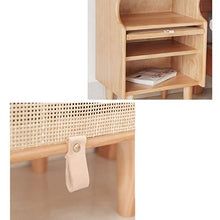 Comodini Camera da Letto Giapponese Creativo Comodino Comodino in Legno Rattan Comodino Moderno Semplice Governo di immagazzinaggio Comodino