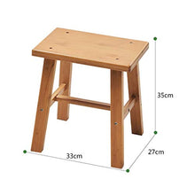 CCLLA Sgabello Sgabello per Doccia Sgabello con Gradino Pedale in Legno massello Sgabello Piccolo per Seduta Comodino Impermeabile Antisettico Panca Alta Sgabello Antiscivolo (Dimensioni: 33x27x35