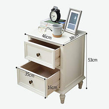 Comodino Camera da Letto in Legno Comodino Comodino Cabinet Bagagli Piccolo Comodino contemporanea (Color : White, Size : 46x38x53cm)