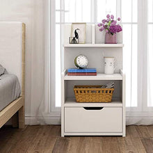 MMWYC Comodino Comodino semplice bagagli Piccolo comodino Governo di immagazzinaggio multifunzionale moderno semplice Camera Rack, Bianco, 32.5 * 25.5 60cm * ( Color : White , Size : 32.5*25.5*60cm )