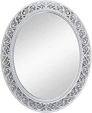 Specchio per Il Trucco del Bagno Ovale Vuoto, Specchio di Bellezza Decorativo da Appendere a Parete Impermeabile, Specchio da toeletta