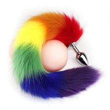 Super Morbida e Confortevole Coda di Volpe Colorata Coda in Acciaio Inossidabile Būtt Änàles Plǚg Puntelli Cosplay Maid Toy