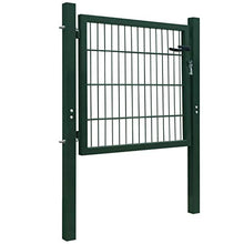 HUANGDANSP Cancello per Recinzione in Acciaio Verde 103x150 cm Articoli di ferramenta Barriere e recinzioni Cancelli