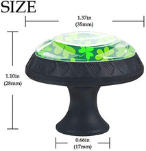 Trifoglio verde scuro Pomelli per Porta Set di 4 Pomelli per Mobili Manopole per Cassetti Cucina Armadio Vetro